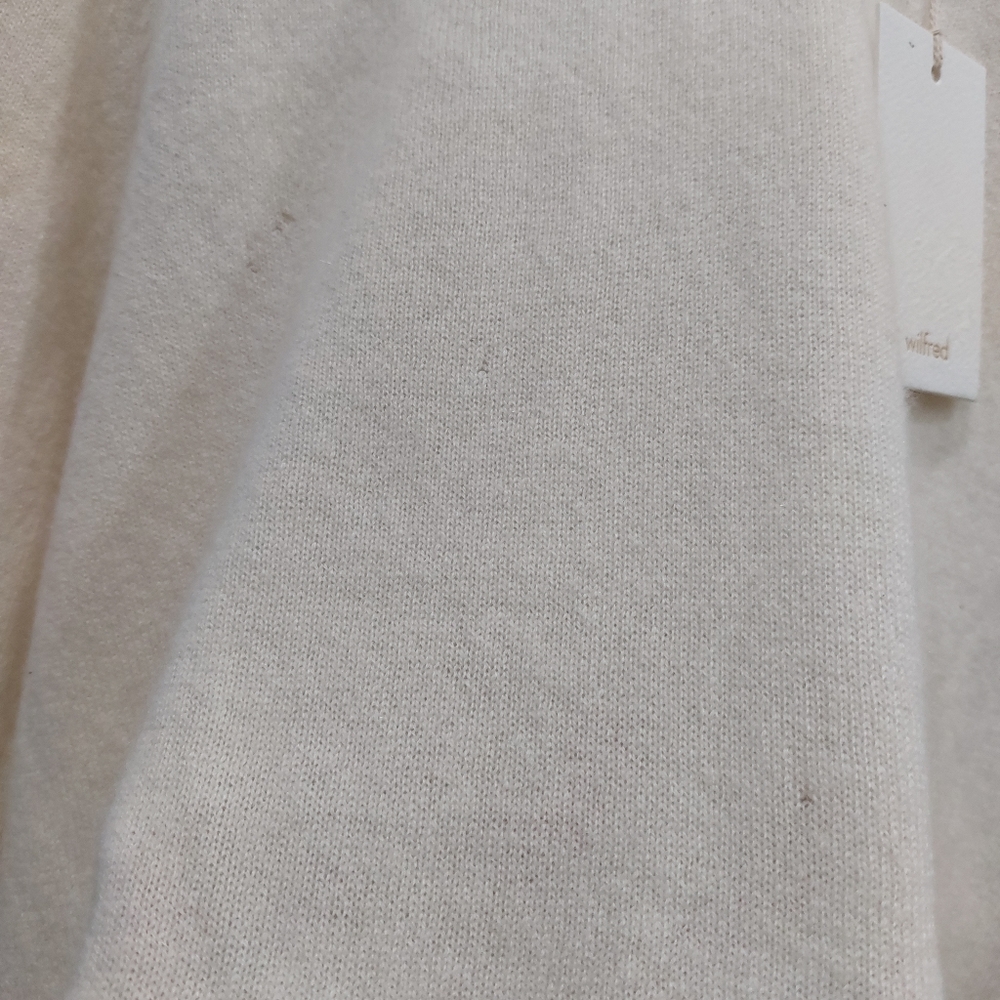 Aritzia Wilfred Liteluxe Cashmere Sweater Light Birch - Picture 8 of 8